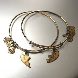 Alex and Ani Best friend pair of gold bracelets